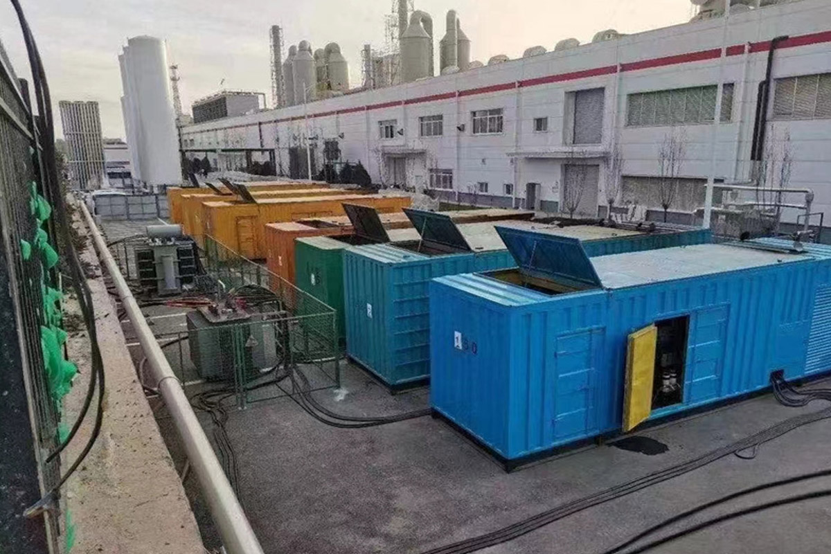 兴仁发电机租赁施工现场